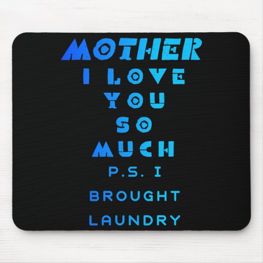 お母さん私は洗濯物を持って来たB マウスパッド (正面)