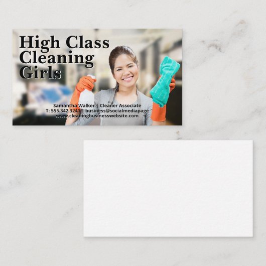 お母さん笑顔 名刺 (正面/裏面)