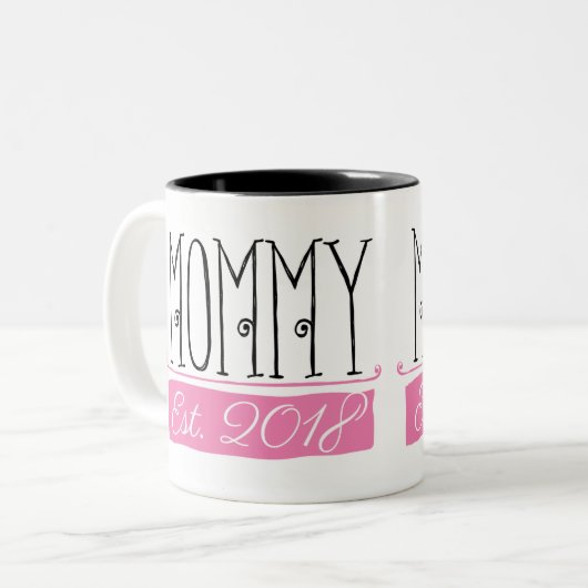 お母さん米国東部標準時刻の2018年のギフトのマグ ツートーンマグカップ (正面左)