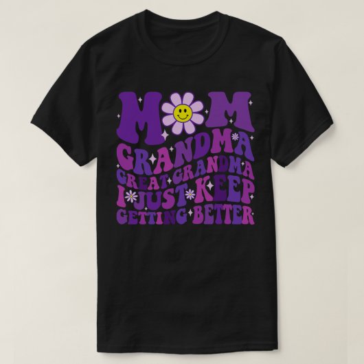 お母さん素晴らしおばあちゃん保よよ Tシャツ (デザイン正面)