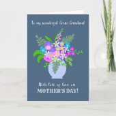 お母さん素晴らしの日おばあちゃん花瓶 カード (正面)