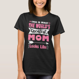 お母さん素晴らしの日に見えるかわいい Tシャツ