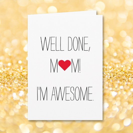 お母さん素晴らし |マザーズおもしろいデイカード カード