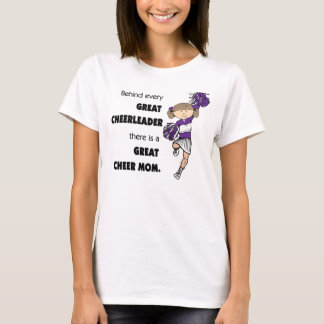 お母さん紫色素晴らしい応援 Tシャツ
