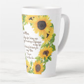 お母さん親愛手紙ひまわり カフェラテマグ (右アングル)