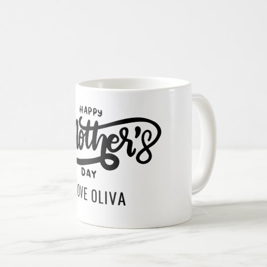 お母さん誕生日おめでとう コーヒーマグカップ (正面右)