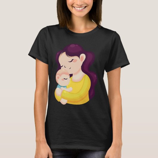 お母さん誕生日おめでとう Tシャツ (正面)