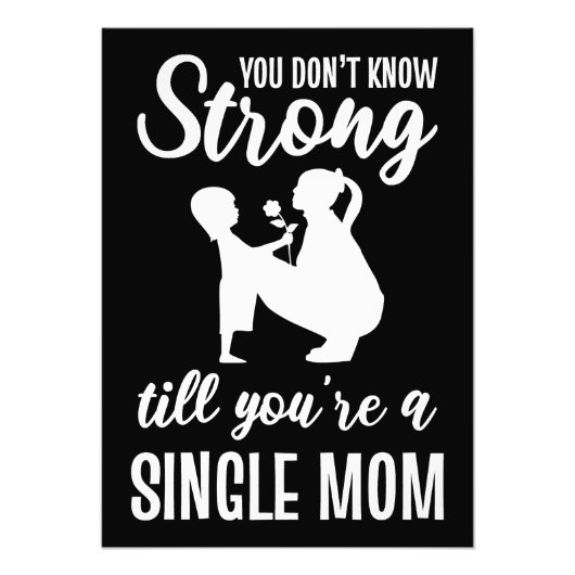 お母さん贈り物独身のはお母さん フォトプリント            (正面)