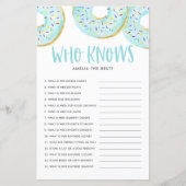 お母さん赤ちゃんシャワー最高のゲームを知る青いドーナツ (正面)