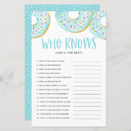 お母さん赤ちゃんシャワー最高のゲームを知る青いドーナツ