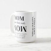 お母さん逆さモダンへわお母さんの日 コーヒーマグカップ (正面左)