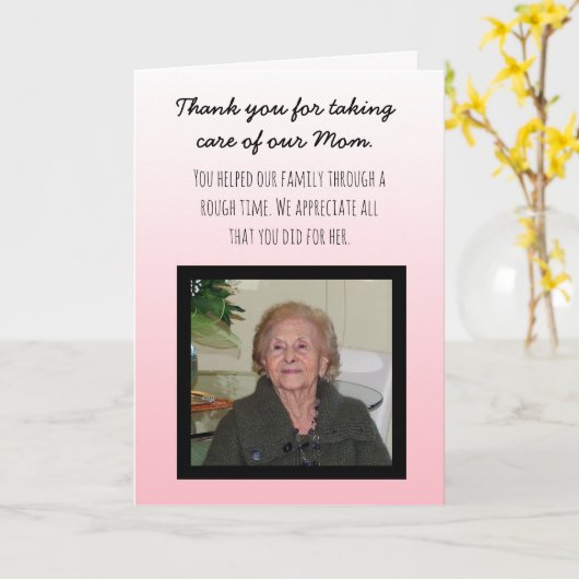 お母さん連れて行気にってありがとう カード (黄色い花)