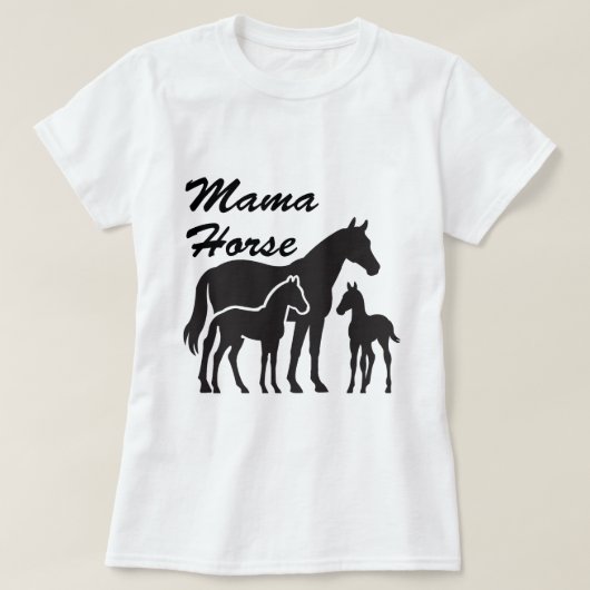 お母さん馬 Tシャツ (デザイン正面)