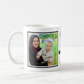 お母さん1日目おめでとう2枚目の写真集 コーヒーマグカップ (左)