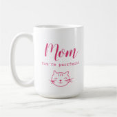 「お母さん、あなたは目的おもしろい」かわいい猫好き コーヒーマグカップ (左)