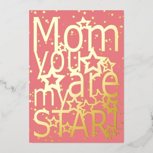 お母さん あなたは私の星 マザーズデー 箔シーズンカード (正面)