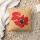 お母さん、おばあちゃん家族、お友達のためのケシの花 クッション (ブランケット)