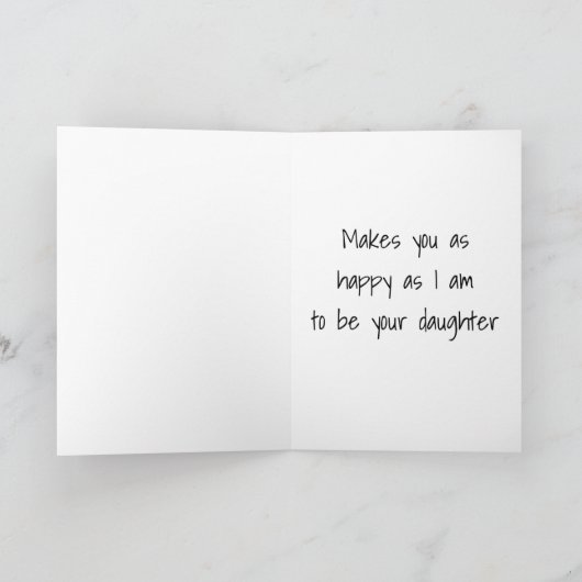 ***お母さん***「お嬢さん」になれて嬉しい誕生日 カード (内部)