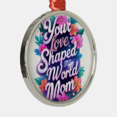 お母さん、お母さんの愛で世界を形作った» – 心から メタルオーナメント (右)