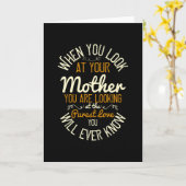 お母さん – お母さんを見るとき カード (黄色い花)