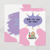 お母さん、お母さん、パパ – グローバル・デー・オブ・ペアレント ノートカード (正面/裏面)