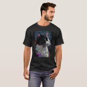 お母さん、お父さんのためのボスネコタキシード Tシャツ (正面フル)