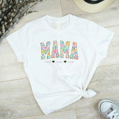 お母さん+お花+子供たちの名前+母の日 Tシャツ