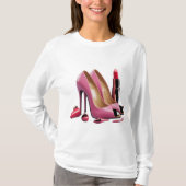 お母さん – お茶を受け入れ笑わされるる Tシャツ (正面)