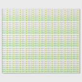 お母さん、かわいい(昆虫)マルハナバチ緑/黄 ラッピングペーパー (フラット)