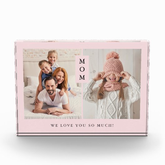 お母さん|の赤面のピンクのため フォトブロック (正面)