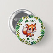 お母さん | ウッドランドをテーマにした赤ちゃんシャワー 缶バッジ (正面&裏面)