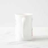 お母さん(カスタマイズ可能な)、花のギフトのマグ愛されます ボーンチャイナマグカップ (裏面)