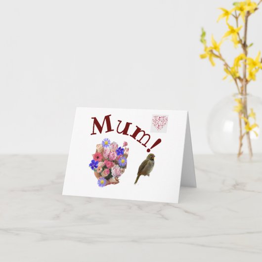 お母さん カード (黄色い花)