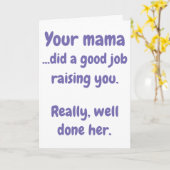 お母さん カード (黄色い花)