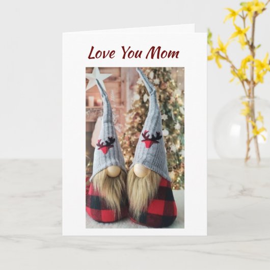 ***お母さん***クリスマスに愛して感謝**る** カード (黄色い花)