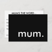 お母さん。サプライズパーティーだ！ 招待状 (正面/裏面)