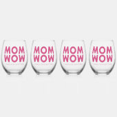 お母さん! ステムなしワイングラス (正面)