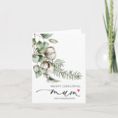 お母さん、ドーターカードからのメリークリスマス カード (正面)