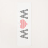 お母さん-ハート-愛-母-ピンク ヨガマット (正面)