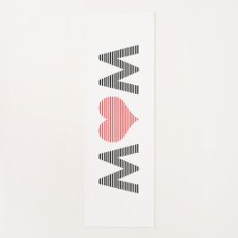 お母さん-ハート-愛-母-ピンク ヨガマット