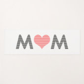 お母さん-ハート-愛-母-ピンク ヨガマット (正面(横))