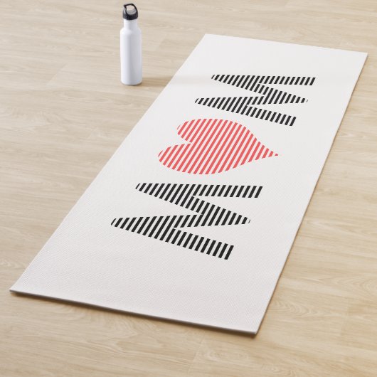 お母さん-ハート-愛-母-ピンク ヨガマット (インサイチュ)