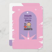 お母さん&パパ – グローバルデーの親カード (正面/裏面)