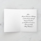 お母さん/休日の挨拶-装飾的な木/青 シーズンカード (内部)