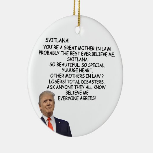 お母さん、共和党のクリスマスを切り裂おもしろいく セラミックオーナメント (右)