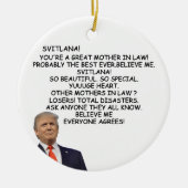 お母さん、共和党のクリスマスを切り裂おもしろいく セラミックオーナメント (正面)