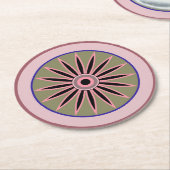 お母さん、妹、娘、友達へのギフト ラウンドペーパーコースター (アングル)