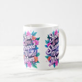 「お母さん、愛が私の世界を形作った – 心からの贈り物 コーヒーマグカップ (正面右)