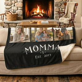 お母さん+成立+キッズ+カウント+おしゃれ+ブラック+3+フォト シェルパブランケット