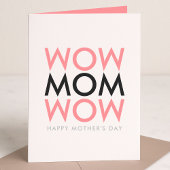お母さん |母の日名ピンクモダンク可愛すごいい カード